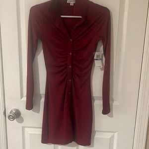 Super cute form fitting maroon dress from macy’s. BRAND NEW WITH TAGS